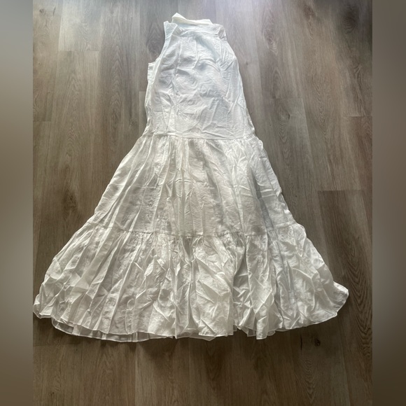 elliatt gaily white sleevless tiered button down long maxi shirt dress size XS - Picture 5 of 8